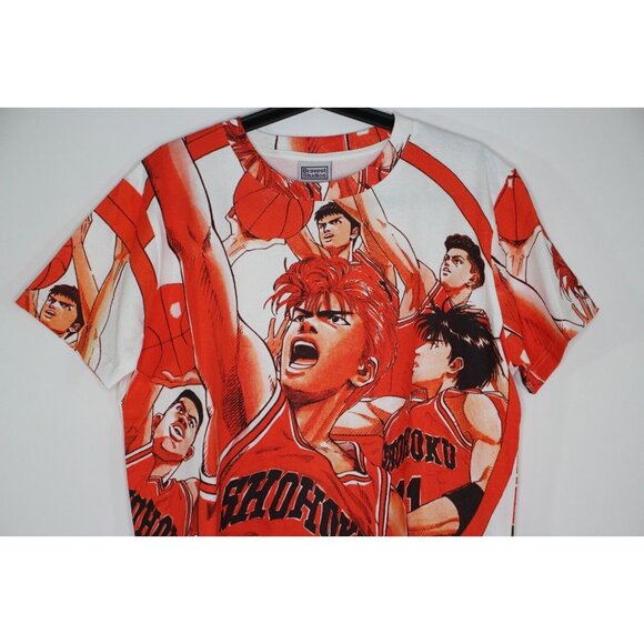 Bravest Studios Mens Medium Slam Dunk Anime AOP All Over Print T-Shirt NEW G1329 - Picture 2 of 4